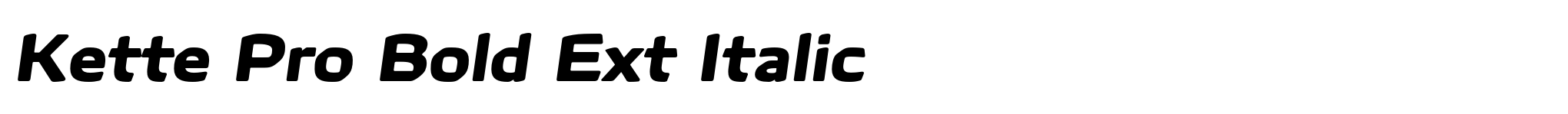 Kette Pro Bold Ext Italic image